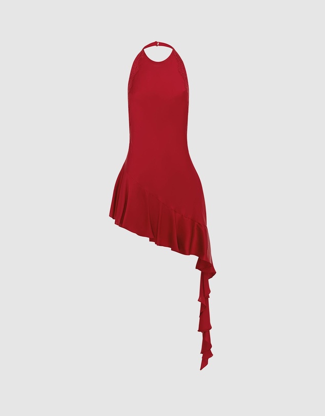 Shona Joy - Allegra Lace Asymmetrical Mini Dress - ICONIC EXCLUSIVE