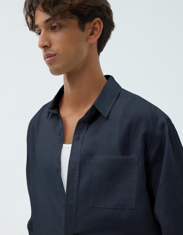 AERE - Resort Linen LS Shirt