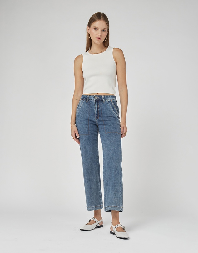 DRICOPER DENIM - Cody Kick Flare Mid Classic Trousers