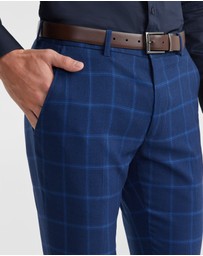 yd. - Wolfe Check Slim Dress Pant
