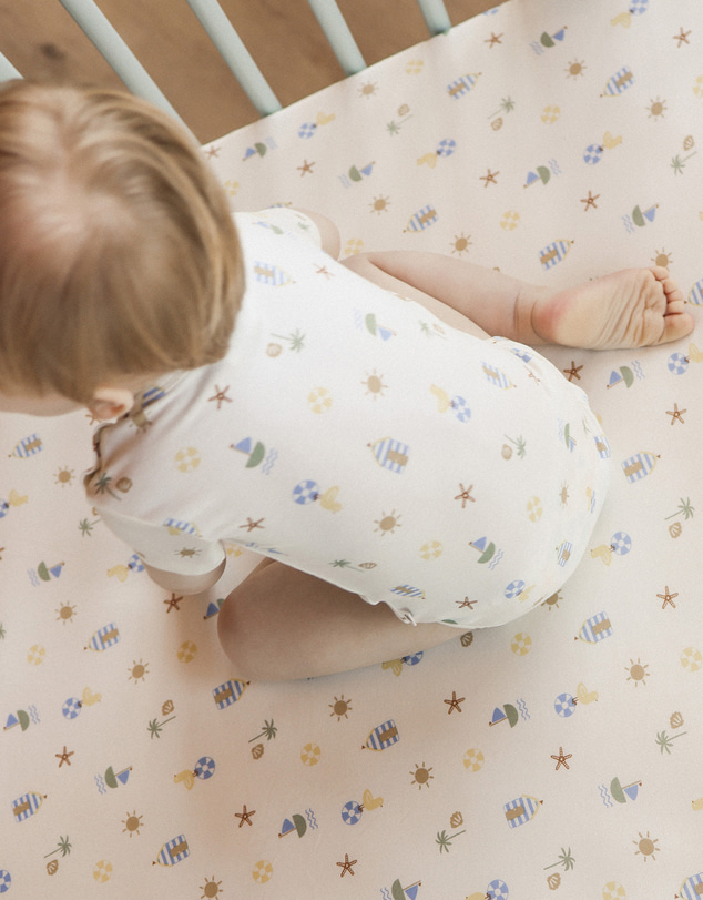 Kynd Baby - Fitted Cot Sheet in Beach Box
