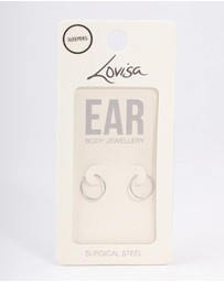Lovisa - Surgical Steel Fine Sleeper Earrings 10mm