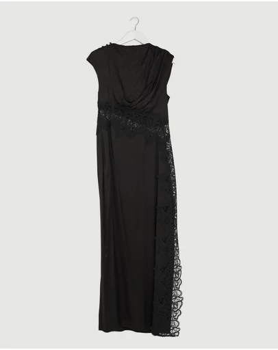 Revibe - Repaired Shona Joy Eniko Lace Gathered Maxi Dress - AU 10