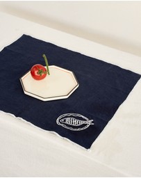 Black Blaze - Embroidered Linen Placemat Set