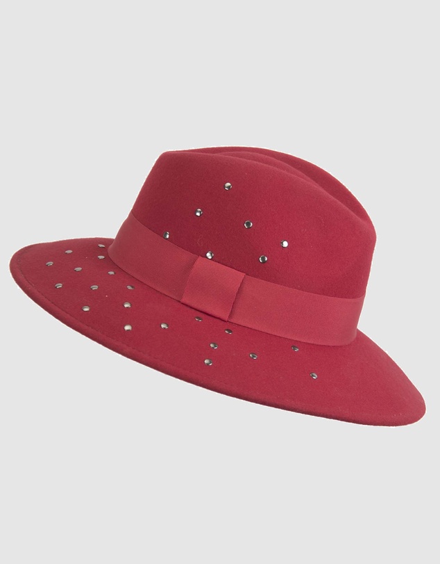 Max Alexander - Winter Felt Red Fedora Hat