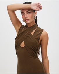 Third Form - Wisteria Wrap Neck Tank Dress