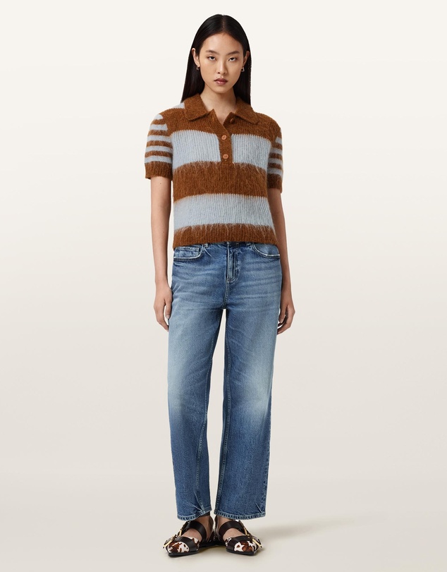 AllSaints - Clem Mohair-Merino Blend Polo Tee