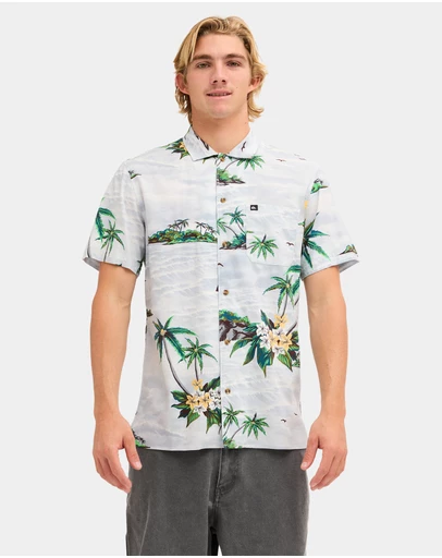 Quiksilver - Mens Beach Club Casual Short Sleeve Shirt