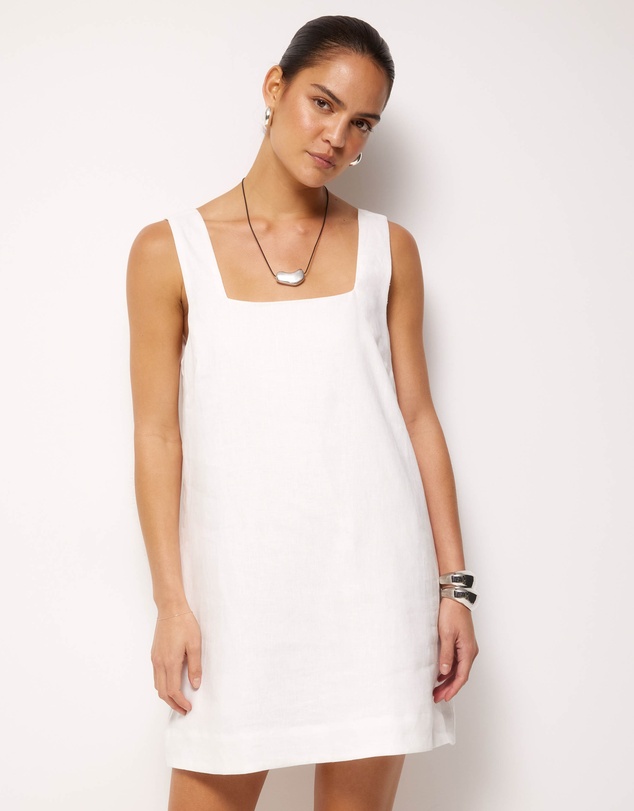 AERE - Ivy Linen Trapeze Mini Dress