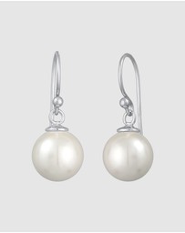 Elli Jewelry - Earrings Ear Hanger Classic with shell core pearl in 925 sterling silver