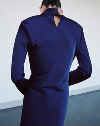 M.N.G - Satin High-Neck Dress