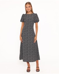 Petal & Pup - Gemima Maxi Dress - Black Ditsy Floral