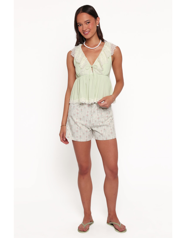 Petal & Pup - Alicelle Vintage Lace Top - Jade Green