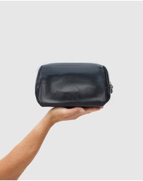 Republic of Florence - The Otto Blue Leather Dopp Kit