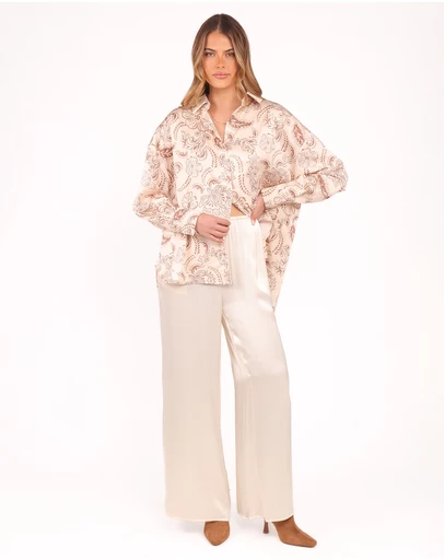 Petal & Pup - Valia Wide Leg Pant - Cream