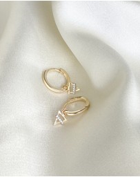 Luna Rae - Solid Gold - Earth Element Diamond Hoops