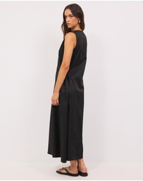 Calli - Lindez Drawstring Midi Dress