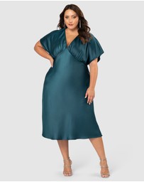 Pink Dusk by Curve Project - Wanting More Midi Dress