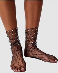 High Heel Jungle - Diamonds and Pearls Sheer Socks
