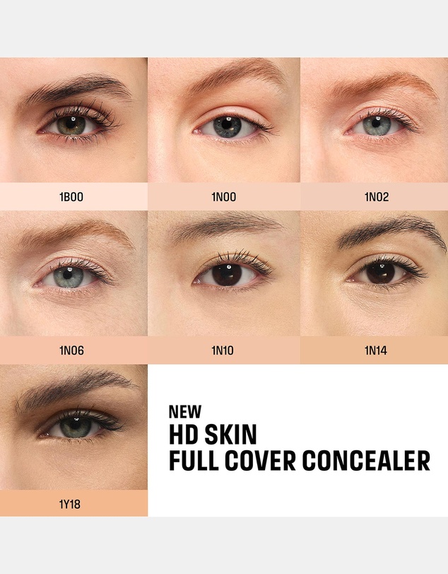 MAKE UP FOR EVER - HD Skin Full Cover Concealer Multi-Use Concealer with Niacinamide & Hyaluronic Acid