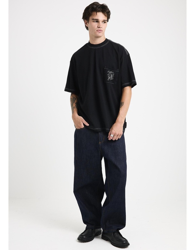 Black Noise White Rain - Contrast T-Shirt