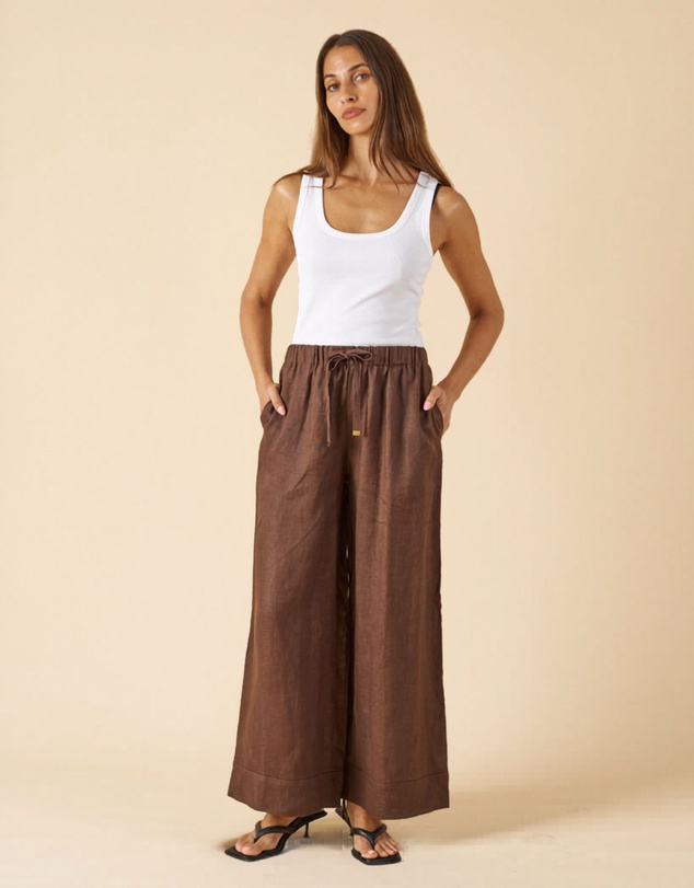 CAMIXA - Palazzo Linen Pants