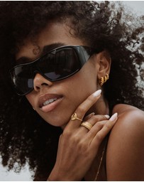 HOUSE OF SLANI - Eudora Ribbed Gold Ring