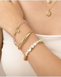 Wanderlust + Co - Sun Hues Beaded Gold Bracelet