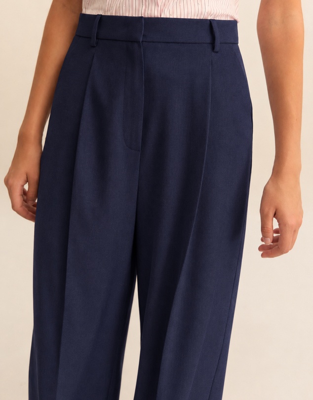 Emme - Navy Tailored Trousers