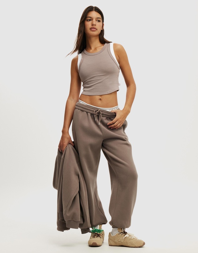 Cotton On Body Active - Active Rib Curved Hem Tank