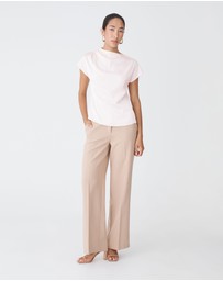 Forcast - Zafina Pleated Draped Top