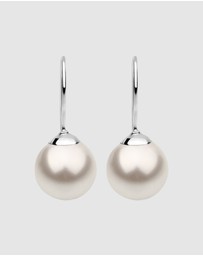 Elli Jewelry - Earrings Drop Basic Synthetic Pearl White 925 Sterling Silver