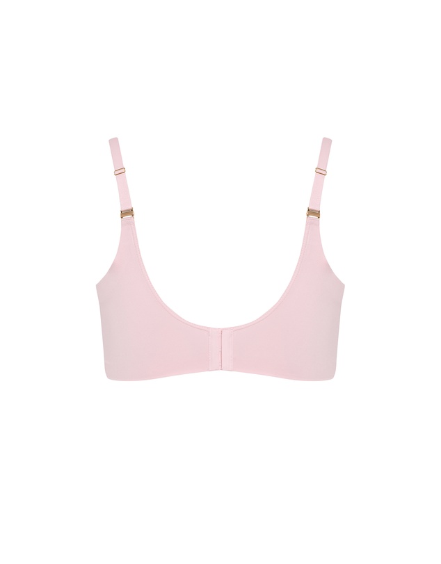 City Chic - Plus size Luxe Microfibre Plunge T-Shirt Bra - pink icing