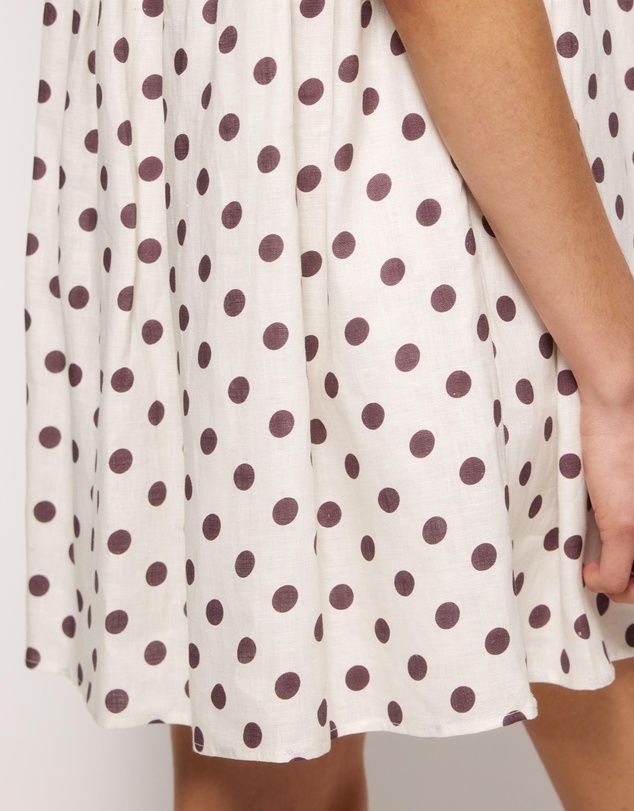 AERE - Amba Shirred Linen Mini Dress