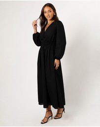 Petal & Pup - Cece Long Sleeve Maxi Dress - Black