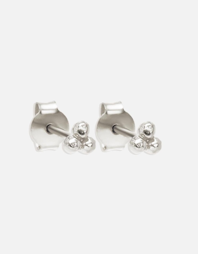 By Charlotte - Silver Karma Stud Earrings