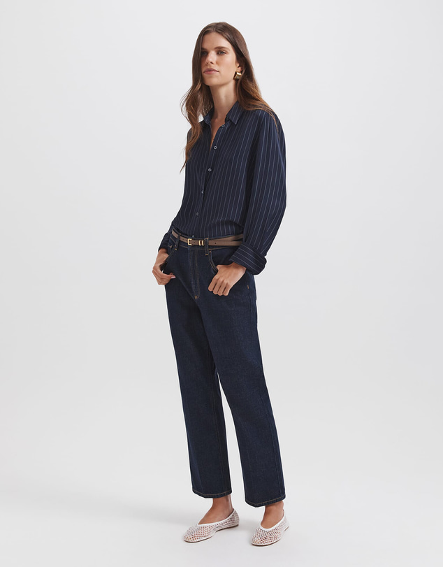 SABA - Polly Pinstripe Silk Shirt