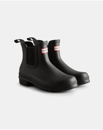 Hunter - Original Chelsea Hunter Tri Colour Logo Backstrap Boots - Women's