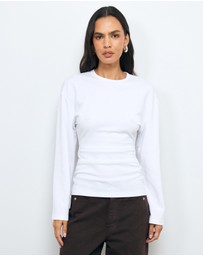 AERE - Marnie Gathered Waist Top