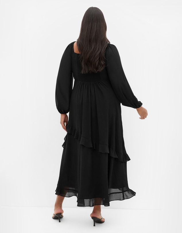 City Chic - Plus size Shayla Long Sleeve Maxi Dress - black
