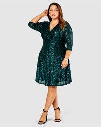 Pink Dusk by Curve Project - Are You Jelly Sequin Dress