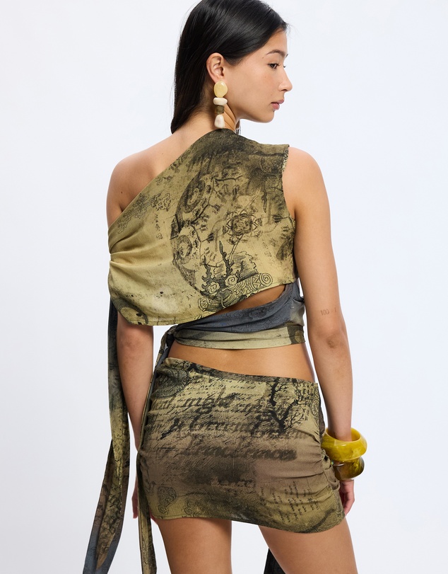 Jaded London - Draped Tie Scarf Top