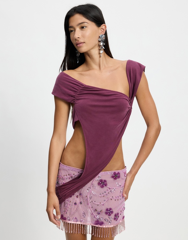 Jaded London - Cupro Draped Top