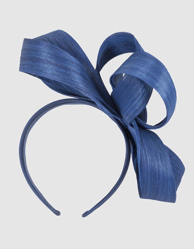Fillies Collection - Royal Blue Abaca Loops Racing Fascinator