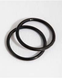 Lovisa - Black Coated Metal Surgical Steel 8mm Sleeper Earrings