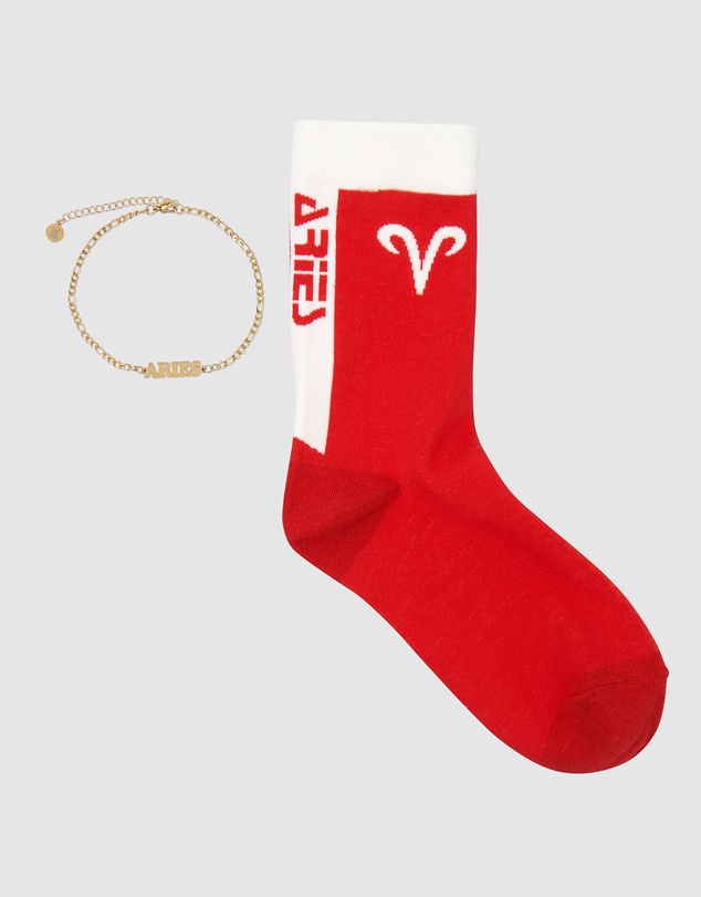 High Heel Jungle - Horoscope Gold Anklet and Sock Set - Aries