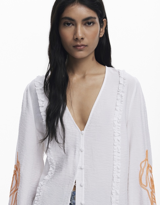 Desigual - Balloon Blouse With Leave