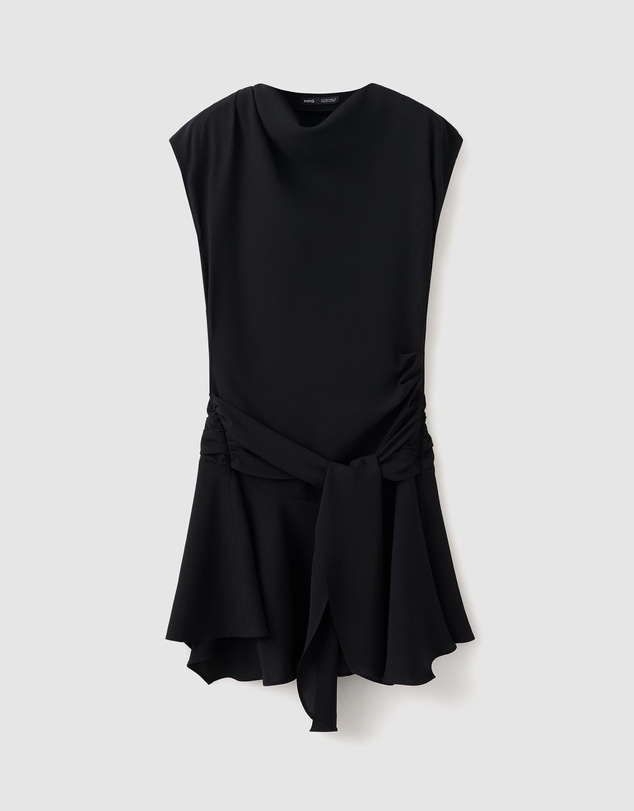 M.N.G - Ruched Bow Dress