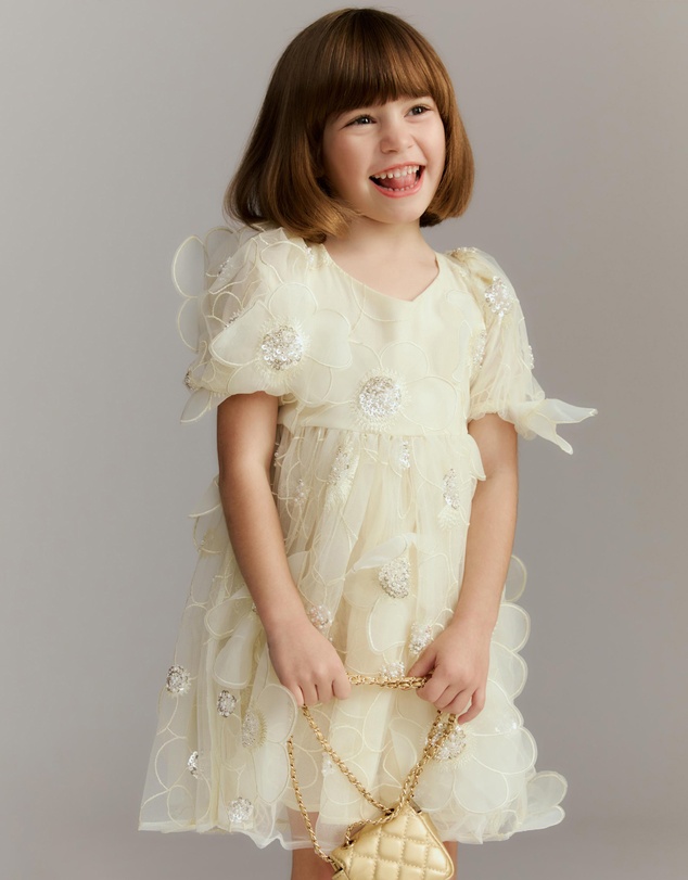 Bardot Junior - Jamie Flower Heart Mini Dress - Kids-Teens