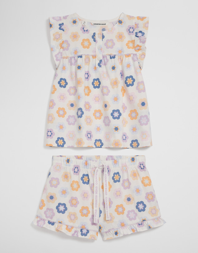 Country Road - Short Sleeve Frill Sleep Set